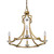 Peyton 4-Light Raw Brass Chandelier With Crystal Accents