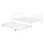 White Metal Full Day Bed With Trundle