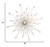 Shimmering Gold Metal Mirror Burst Wall Decor