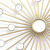 Shimmering Gold Metal Mirror Burst Wall Decor