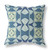 20"x20" Blue Green Cream Zippered Suede Geometric Throw Pillow