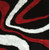 5' x 7' Black and Red Shag Hand Tufted Area Rug