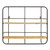 S 2 Farmhouse Wood Shelves with Black Metal Frame