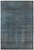 8' X 10' Dark Gray And Blue New Zealand Lambs Wool Damask Hand Knotted Area Rug With Fringe