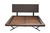 Modern Industrial Brown And Black Queen Size Bed