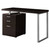 23.75" x 47.25" x 30" Cappuccino Silver Particle Board Hollow Core Metal Computer Desk