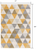 10' Yellow And Ivory Geometric Runner Rug