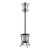 16" x 16" x 71" Black Metal Umbrella Holder Coat Rack