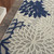 3’ x 4’ Ivory and Navy Indoor Outdoor Area Rug - 4512822809335