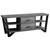 15.5" x 60" x 23" Grey Black Particle Board Hollow Core Metal TV Stand With 2 Drawers