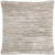 Taupe and White Striped Throw Pillow