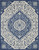 8’ x 10’ Ivory and Blue Medallion Area Rug