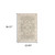 2' X 3' Beige and Ivory Oriental Power Loom Area Rug