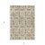 3' X 4' Beige and Gray Floral Medallion Washable Non Skid Indoor Outdoor Area Rug
