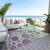 3' X 5' Purple And Lime Green Geometric Washable Indoor Outdoor Area Rug