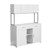 16.25" x 47.25" x 60" White Silver Particle Board Hollow Core Metal Office Cabinet