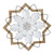 Metal White Flower &amp;amp; Wood Frame Wall Art