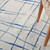 4' X 6' Ivory And Blue Geometric Distressed Area Rug