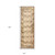 8' Beige And Brown Damask Distressed Runner Rug Polypropylene