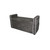 Olive Gray Suede Shoe Storage Bench with Drawer