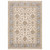 3' X 5' Ivory And Blue Oriental Power Loom Stain Resistant Area Rug With Fringe