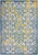 4’ x 6’ Ivory and Blue Indoor Outdoor Area Rug - 4512822813257