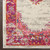 4' X 6' Ivory And Fuchsia Oriental Distressed Area Rug
