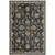 4' X 6' Charcoal Blue Gold Rust And Beige Oriental Power Loom Stain Resistant Area Rug