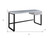 63" Silver and Black Aluminum Writing Desk