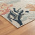 5' X 7' Grey Beige Orange Blue And White Coastal Coral Indoor Outdoor Area Rug Polypropylene