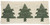 12" X 24" Green And Ivory Zippered Handmade Polyester Christmas Trees Throw Pillow