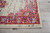 8' Ivory And Fuchsia Oriental Distressed Runner Rug