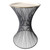 18" Black And Ivory Iron Round End Table