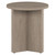 22" Gray Wood Round End Table