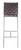 Set of Two Brown Faux Leather and Steel Modern Basket Weave Bar Chairs
