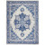 4' X 6' Ivory And Blue Medallion Area Rug