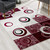 2' X 4' Red Abstract Dhurrie Area Rug