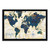 World Map Collage 10 Black Picture Frame Print Wall Art