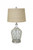 Set of 2 Light Blue Bubble Glass Coastal Table Lamps