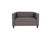 50" Charcoal And Dark Brown Polyester Blend Loveseat