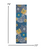 8' Blue And Gold Floral Runner Rug
