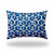 14" X 20" Blue And White Enveloped Honeycomb Lumbar Indoor Outdoor Pillow Cover