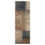 8' Blue And Ivory Damask Distressed Runner Rug