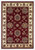 2' X 3' Red And Ivory Floral Medallion Area Rug