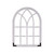White Distressed Window Pane Wall Mirror