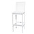 White Bar Chair with Horizontal Slats