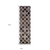 10' Brown Black And Ivory Quatrefoil Distressed Runner Rug
