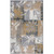 Homeroots Home Decor 7' x 9' Beige and Gray Floral Power Loom Distressed Stain Resistant Area Rug