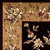 Black Beige Machine Woven Traditional Floral Octagon Indoor Area Rug