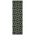 8' Black Ivory Machine Woven Geometric Diamonds Indoor Runner Rug